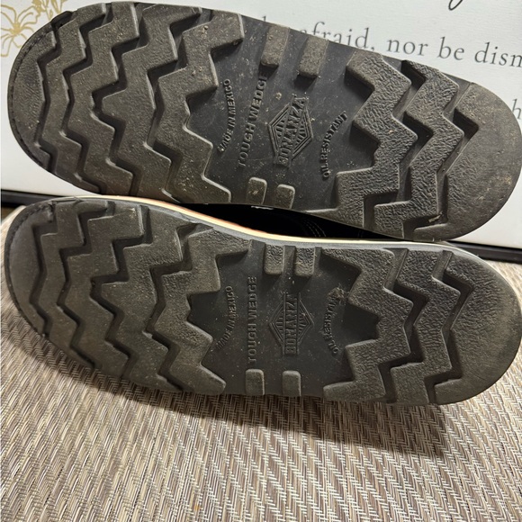 Men's Black Leather Lace-Up Boots SZ 9 Box 10 - Picture 5 of 6